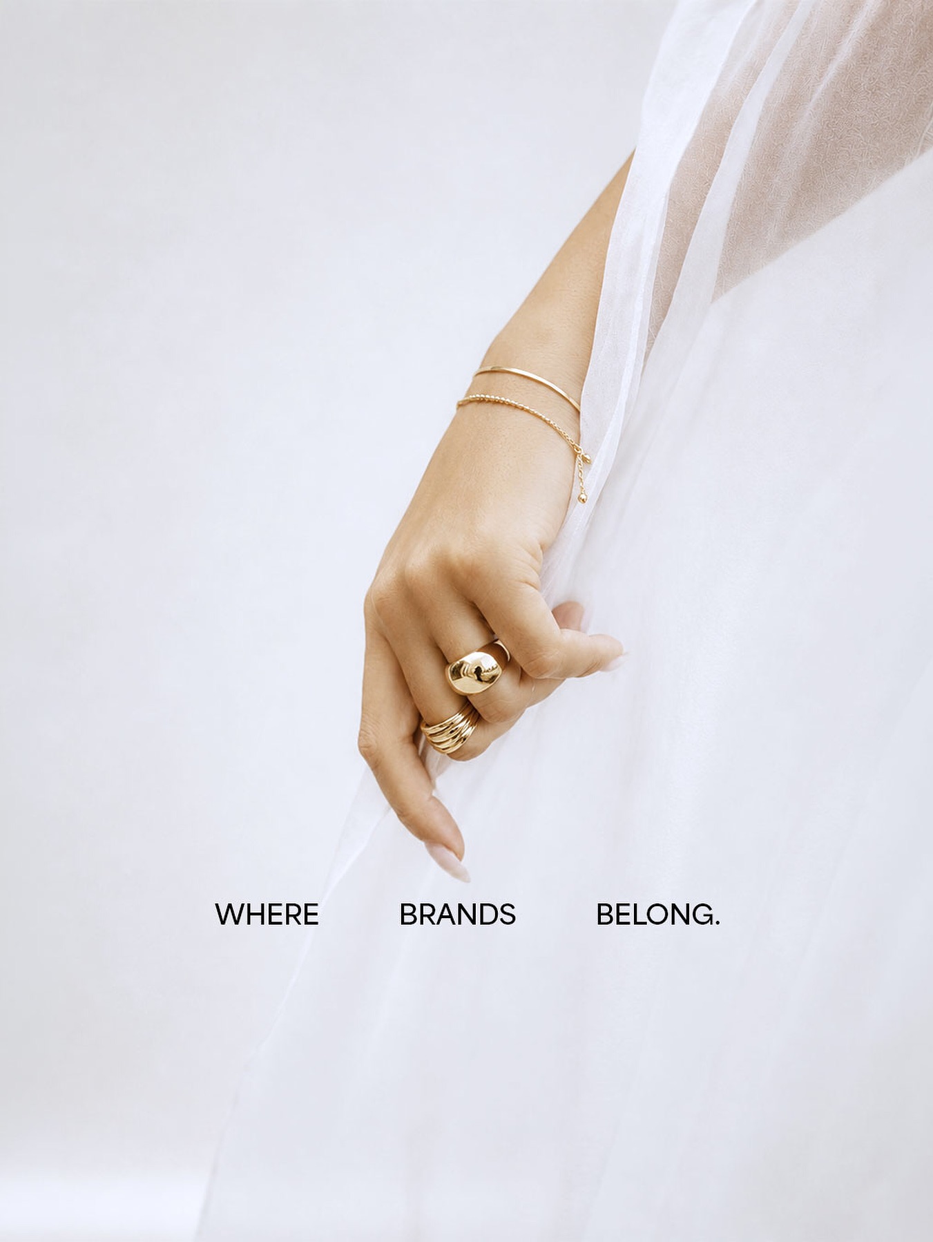 Where brands belong — gold jewellery editorial